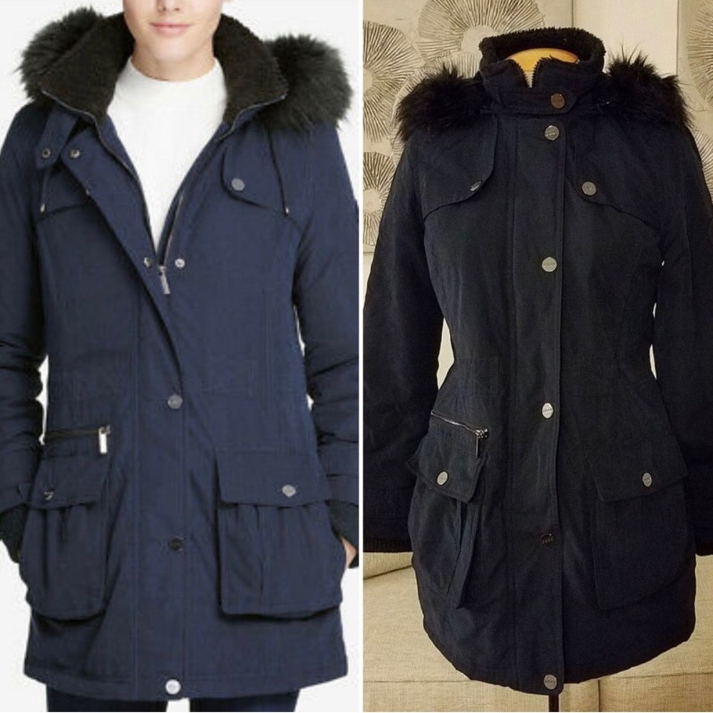 DKNY navy blue coat